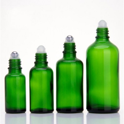 Hot Selling 30ml Green Glass Bottle with roller