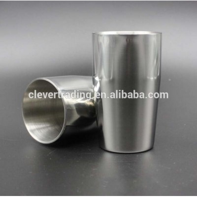 300 ml double layer stainless steel glass beer mug stainless steel wine cup