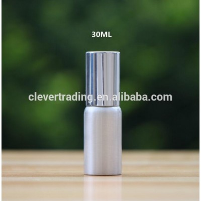 30ml customized size aluminium recyclable spray bottles /lotion pump sprayer