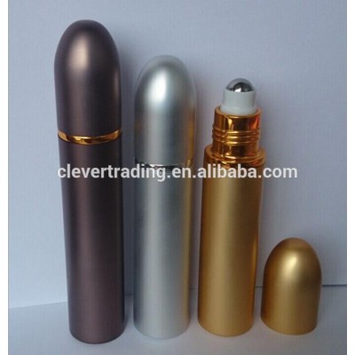 15ml golden Aluminum Roll On Bottle with stainless steel ball