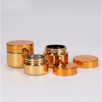 30g Electroplated glass jars golden  jar